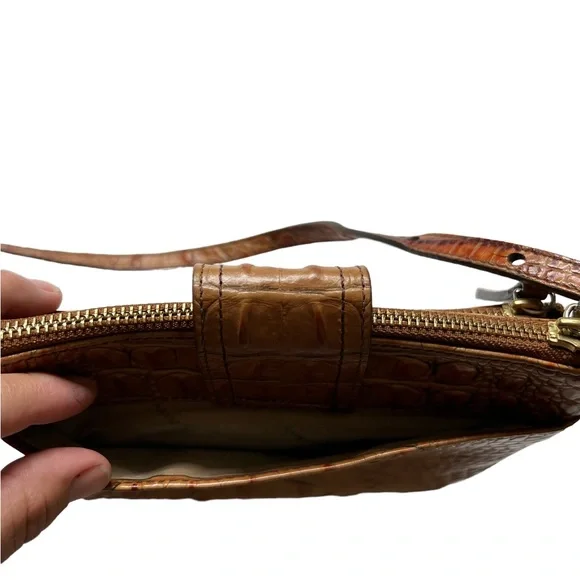 SOLD Brahmin Mojito Melbourne Croc Embossed Genuine Leather Crossbody Bag - Picture 9 of 9